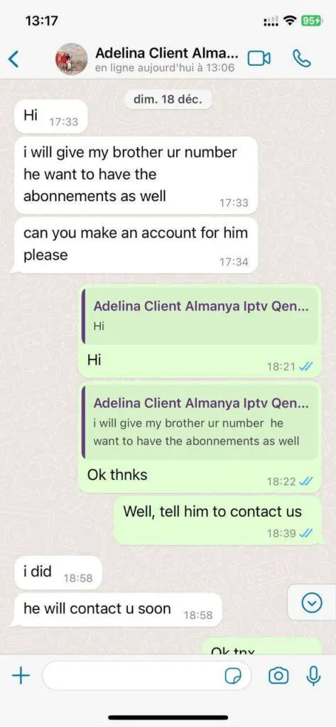 Real WhatsApp customer support conversation screenshot 5
